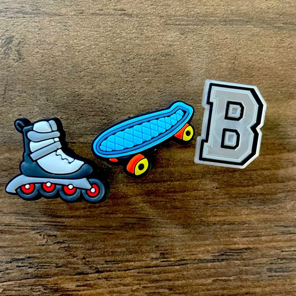 Other - Croc charms skateboard, rollerblades